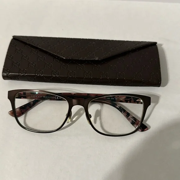 Gucci GG 4268 HPM 140 made in Italy eyeglass frames with folding case - Picture 1 of 11